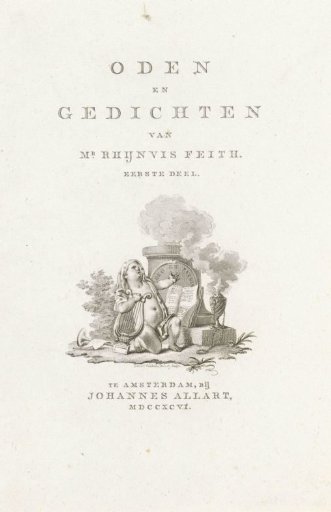 Title page for: Rhijnvis Feith, 'Odes and Poems', 1796