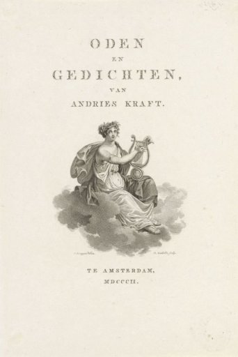 Title page for: Andries Kraft, 'Odes and Poems', 1802