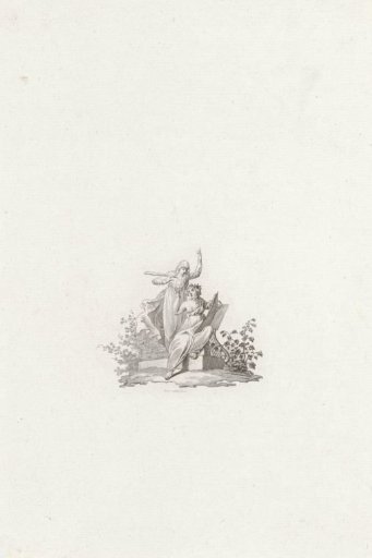 Vignette with two female allegorical figures
