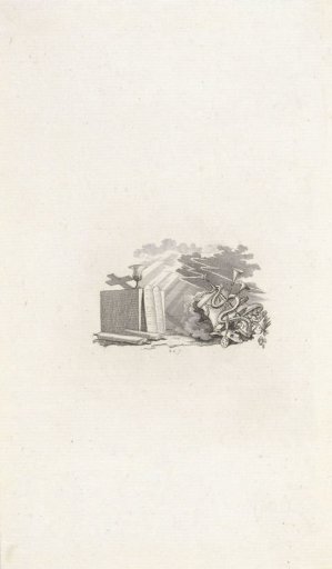 Vignette with symbols of eternity and transience