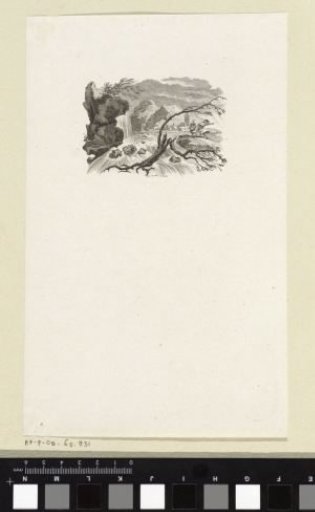 Vignette with a flood and storm