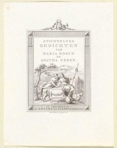 Title page for: M. Bosch and A. Deken, 'Devotional Poems', 1775
