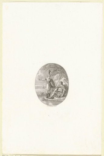 Landscape with two soldiers