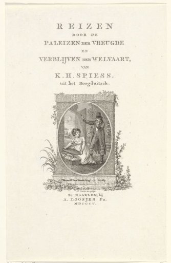 Title page for: K.H. Spiess 'Travels through the Palaces of Joy and Abodes of Prosperity', 1805