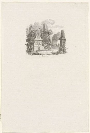 Young man at a monument