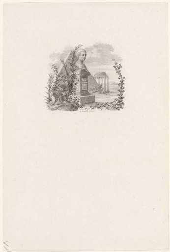 Bust of Marcus Tullius Cicero in a ruined landscape
