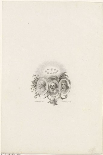 Three portrait medallions