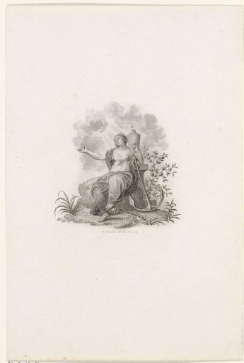 Woman with symbols of Hope and Time