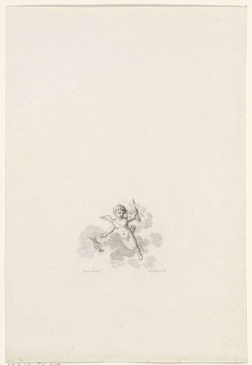 Putto with a lyre and an arrow