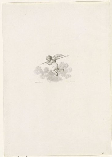 Putto with a long staff