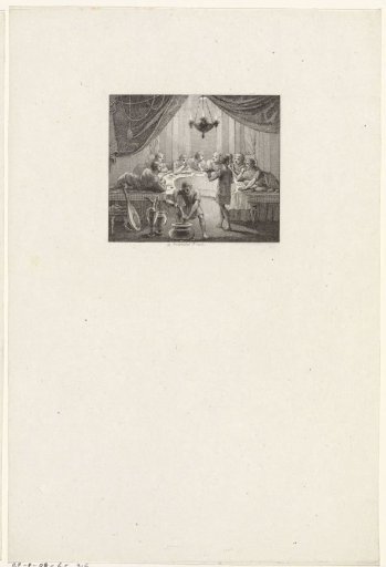 Romans reclining at a meal