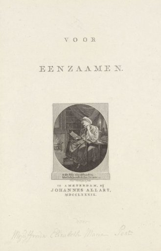Title page for: E. M. Post, 'For the Lonely', 1789