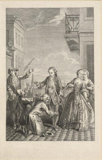 Two Kneeling Men on a Quay