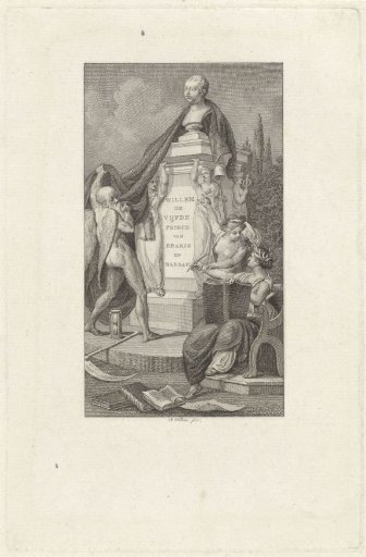 Allegorical representation on the grave of William V, Prince of Orange-Nassau