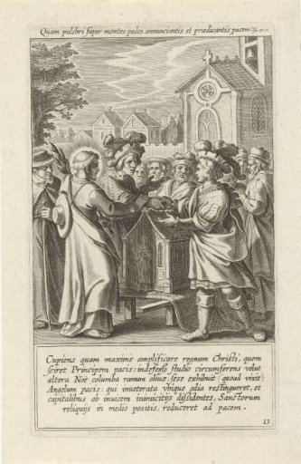 Saint Norbert mediates in a quarrel