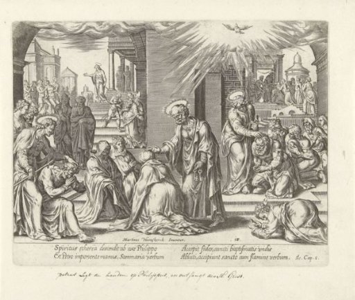 Peter, John and Philip bless believers in Samaria