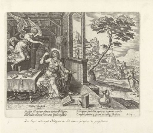 Philip is sent by an angel to an eunuch