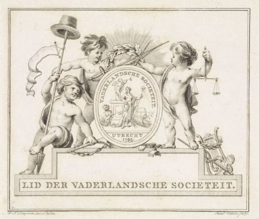 Membership card of the Vaderlandsche Societeit in Utrecht