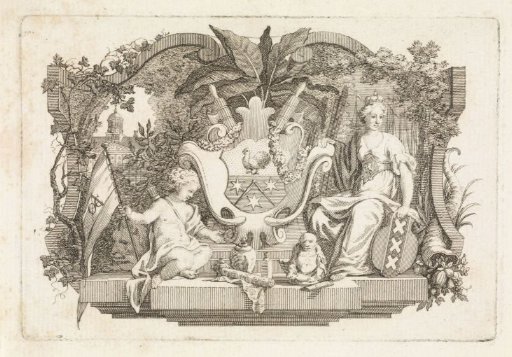 Allegory with the coat of arms of the Calkoen family