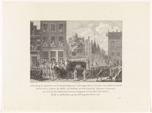 Funeral procession of Wolter Jan Gerrit Baron Bentinck, 1781