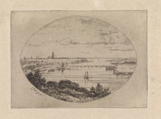 View of a river with a bridge