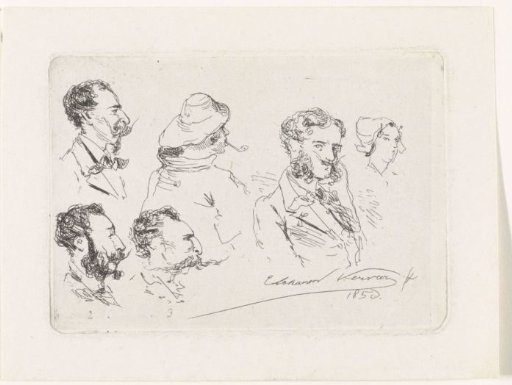 Six portraits, including the portraits of the Verveer brothers