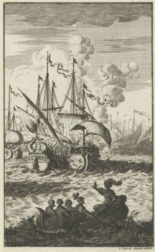 Ambiodorix Flees the Naval Battle