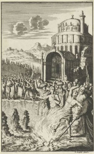 Alcidamis Killed by Flames Rising from the Water
