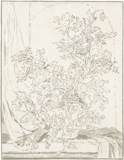 Vase with Flowers for a Niche