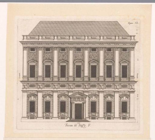 Elevation of the façade of the Palazzo Spinola in Genoa