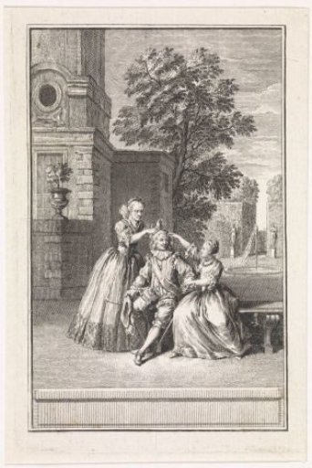 Man and His Mistresses in a Garden