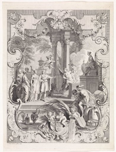 Allegorical representation on the occasion of the marriage of William Sterling and Johanna Maria Van Rijckevorsel