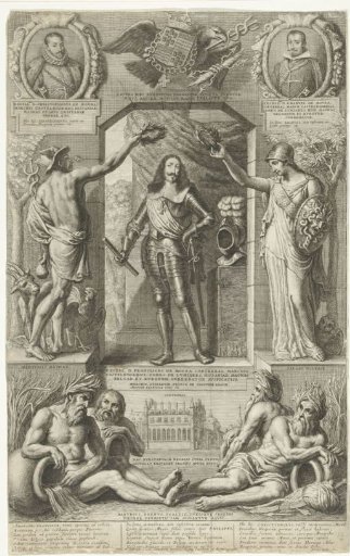 Allegorical portrait of Francisco de Castel Rodrigo at his departure as governor, 1668