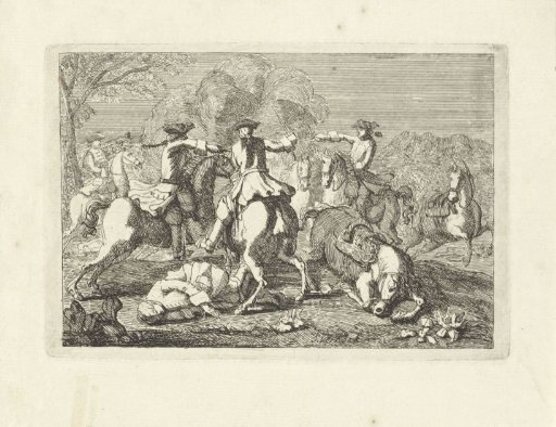 Cavalry Fight with Three Riders
