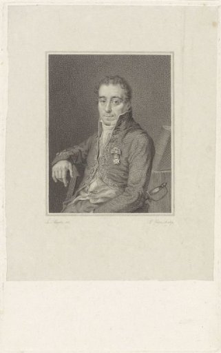 Portrait of Samuel Iperuszoon Wiselius seated on a chair