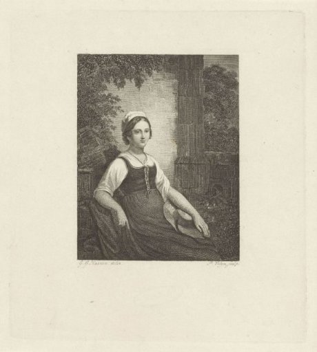 Seated young woman