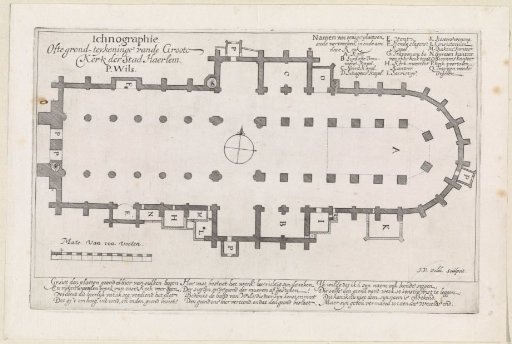 Plan of the St. Bavo Church in Haarlem