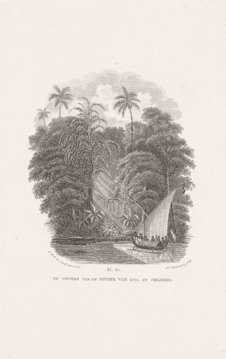 Figures in a boat on a river