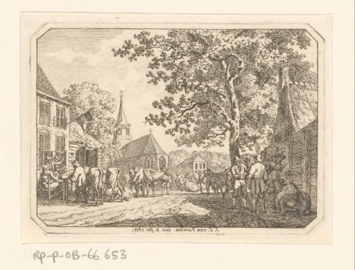 Village with Church and Cow Market