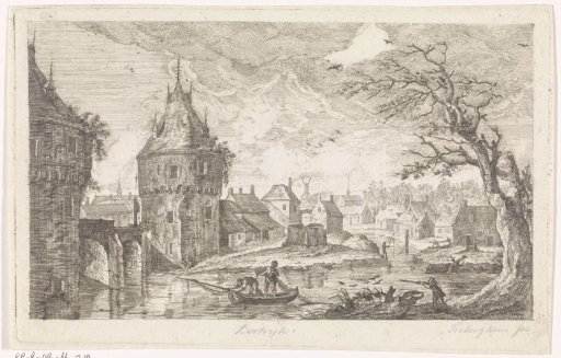 Village View with Fishermen