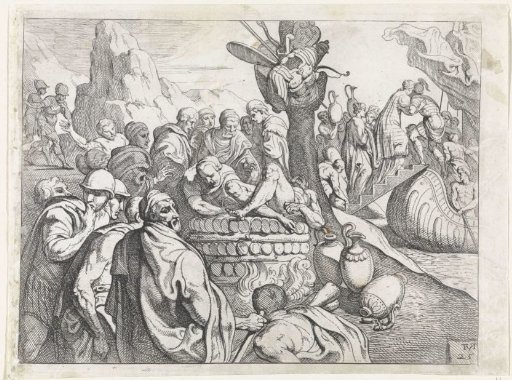 Odysseus Cremates the Body of Elpenor