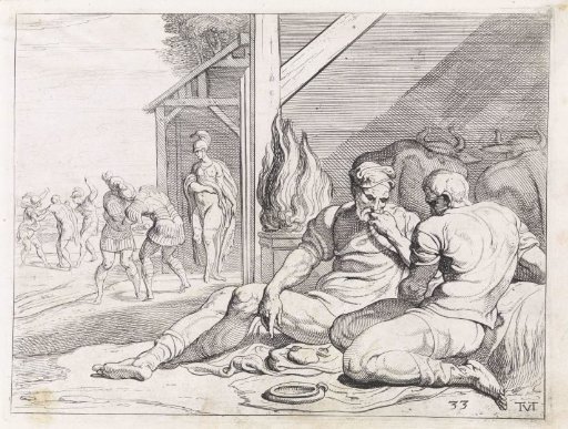 Odysseus and Telemachus in the Hut of Eumaeus