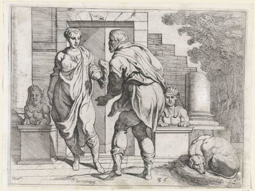 Odysseus Receives an Alms from One of His Servants