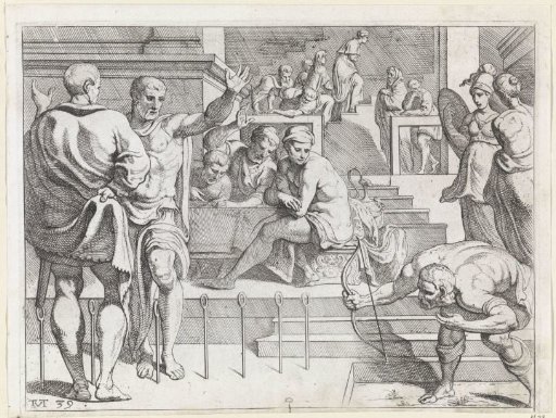 Odysseus Shoots the Arrow Through the Twelve Rings