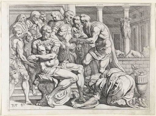 Odysseus and Telemachus Wash Themselves