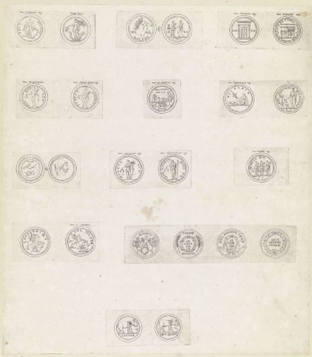 Twenty-Four Roman Coins with Slogans and Emblems of Emperors