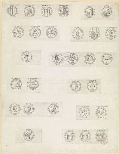 Thirty Roman Coins with Slogans and Emblems of Emperors