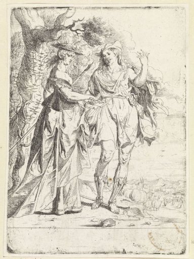 Shepherd Couple Standing Before a Tree
