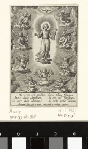 The Christ Child surrounded by singing angels