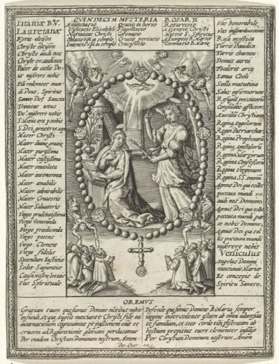 The Annunciation and prayers from the Lauretan Litany